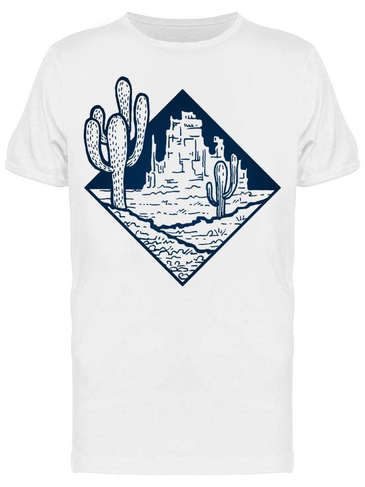 Smartprints Cactus Sketch T-Shirt for Men | Trendy Graphic Tee for Casual Wear & Street Style