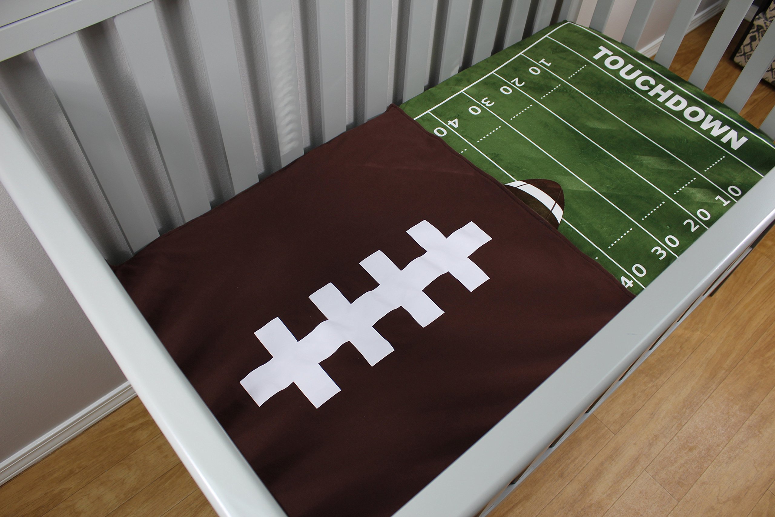 Dear Baby Gear Deluxe Minky Fitted Crib Sheet - Football Field Design 52