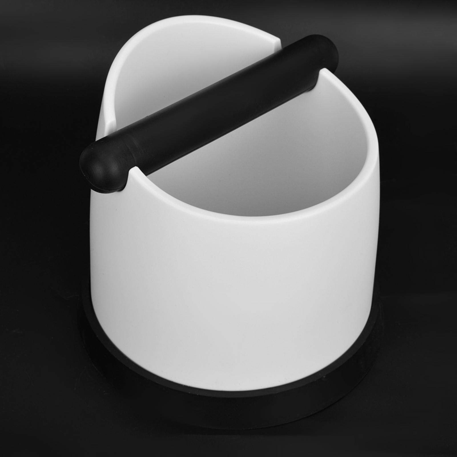 Durable ABS Mini Coffee Knock Out Box for Home, Office & Cafes - Compact & Sturdy Espresso Puck Disposal Tool (White) - Perfect for Baristas & Coffee Enthusiasts