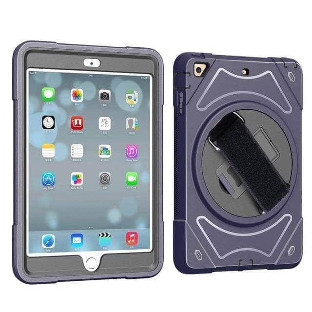 iPad Mini 5 Case (A2133/A2124/A2126/A2125) - Shockproof Armor Cover with Hand Strap for Kids | Perfect for School, Travel & Outdoor Activities