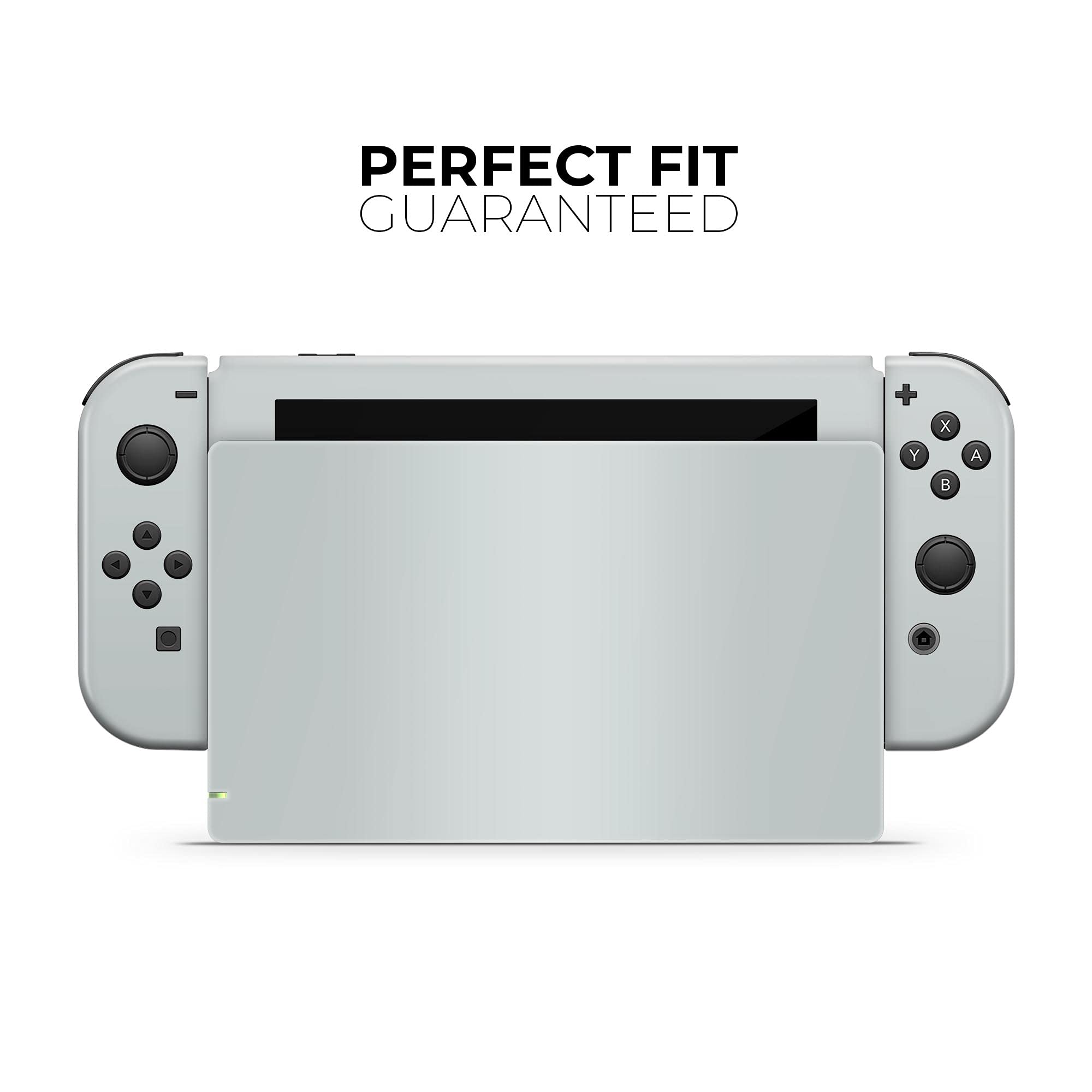 Nintendo Switch Dock Skin Decal - Scratch-Resistant Removable Vinyl Wrap Cover (Light Gray) - Protective Cover for Gaming Console Accessories - Perfect for Home Entertainment & Travel Use