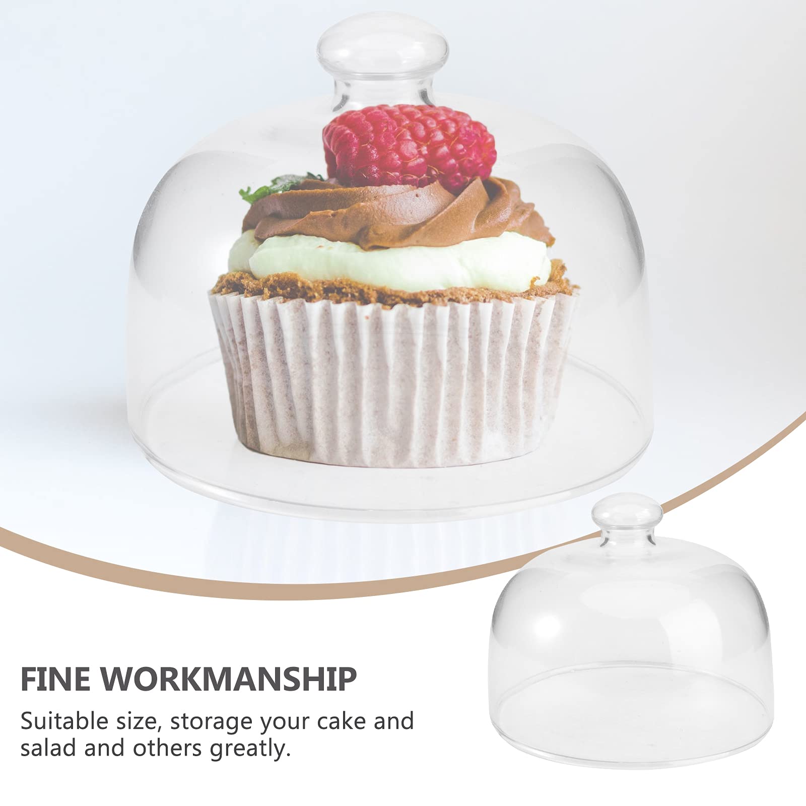 Cabilock 10-Inch Clear Glass Cake Dome with Lid - Round Cake Cover for Baking, Dessert Display, and Food Protection - Perfect for Home Kitchen, Party Serving, and Bakery Showcase
