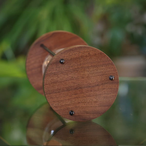 Premium Solid Walnut Hourglass with Black Metal Stand - 30 Minute Sand Timer for Home Office Decor, Meditation & Kitchen Use
