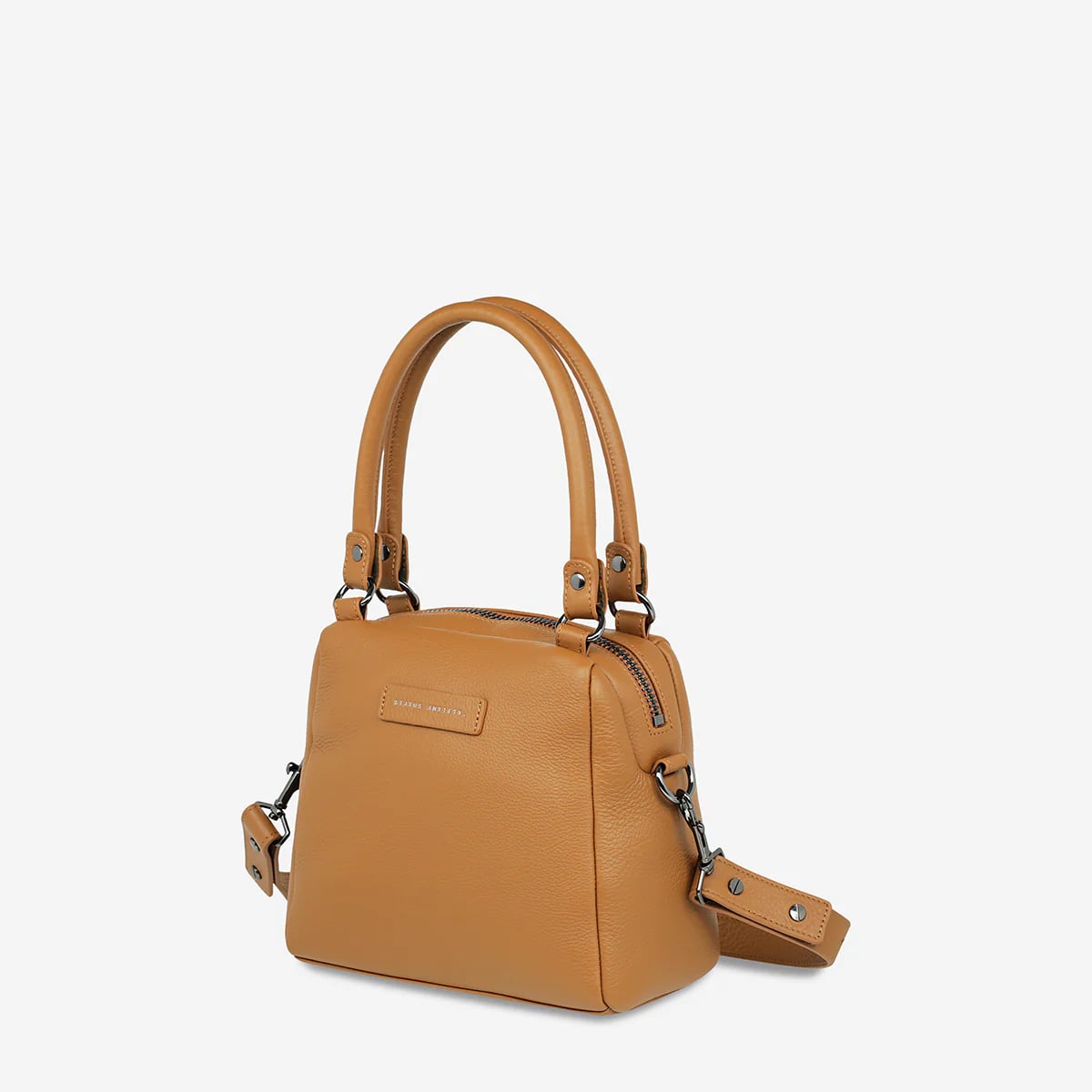 Status Anxiety Mini Mountains Crossbody Bag in Tan - Stylish & Compact for Everyday Use, Travel, and Work