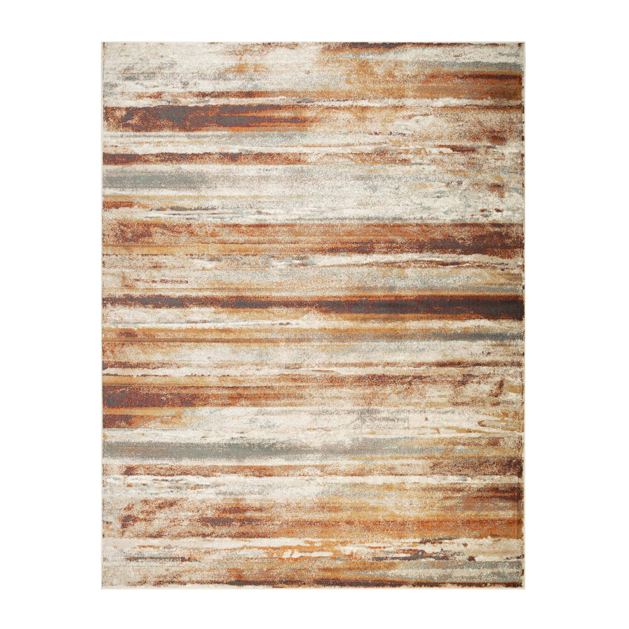 Taia Striped Damask Indoor Area Rug - Non-Slip Runner Carpet for Living Room, Bedroom, Hallway | Soft Modern Home Decor