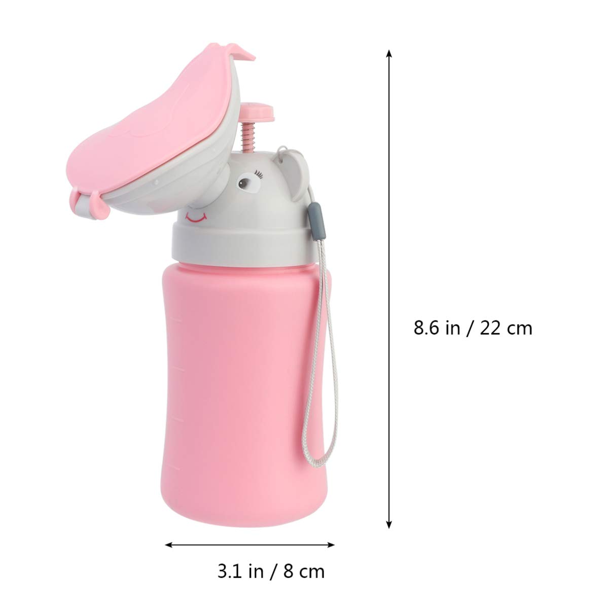 Portable Kids Urinal Bottle for Boys & Girls - Emergency Travel Toilet for Camping, Car Trips & Pee Training - Cute & Convenient On-the-Go Solution