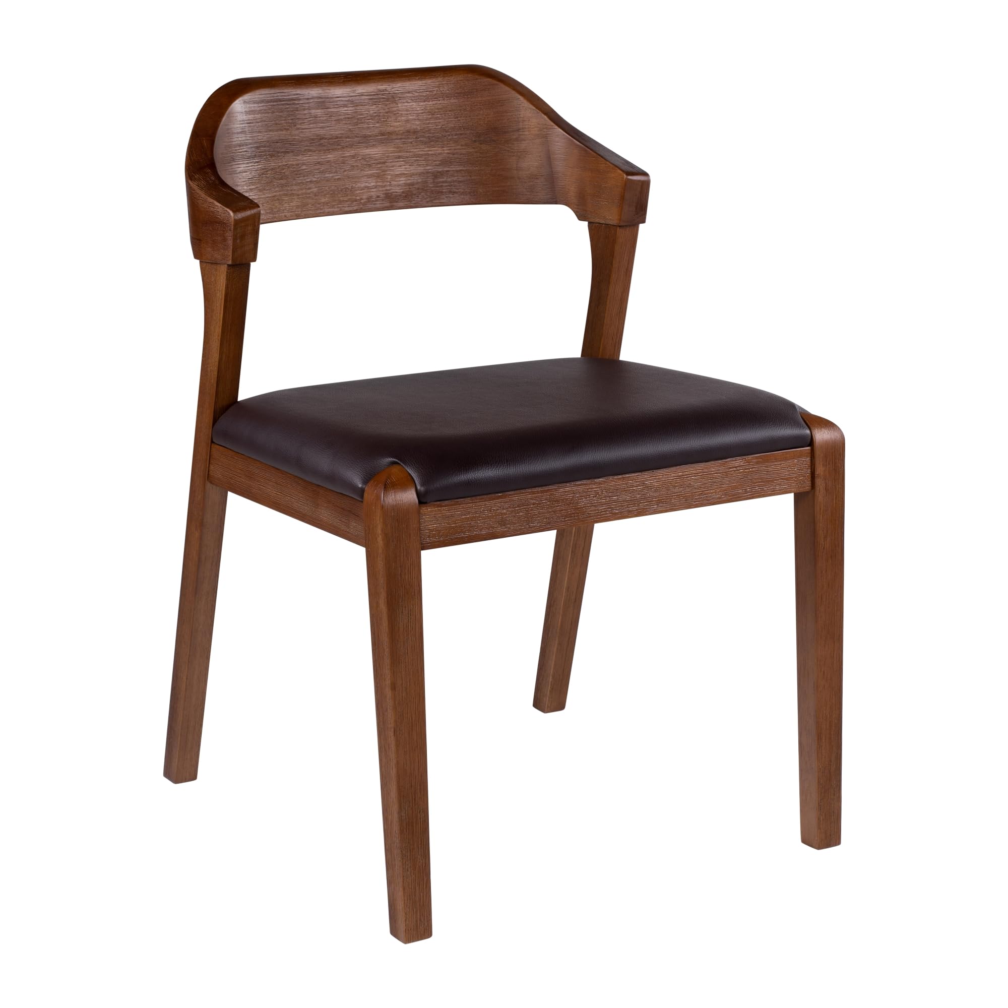 Boraam Rasmus Dining Chair - Solid Wood, Wire-Brushed Chestnut Finish - Perfect for Kitchen, Dining Room & Farmhouse Decor