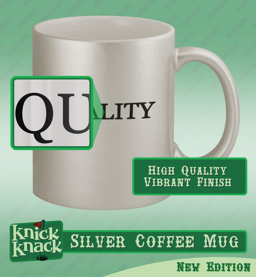 11oz Ceramic Silver Coffee Mug - Insulated Travel Mug for Hot & Cold Drinks - Perfect for Home, Office, Camping & Gifts