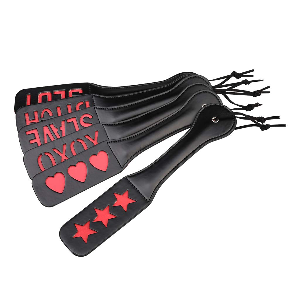 3 Stars SM Spanking Paddle - 12.8 Inch Faux Leather Adult Spanking Toy for BDSM Play, Couples Bonding & Sensual Exploration - Perfect for Roleplay, Spanking Games & Erotic Discipline