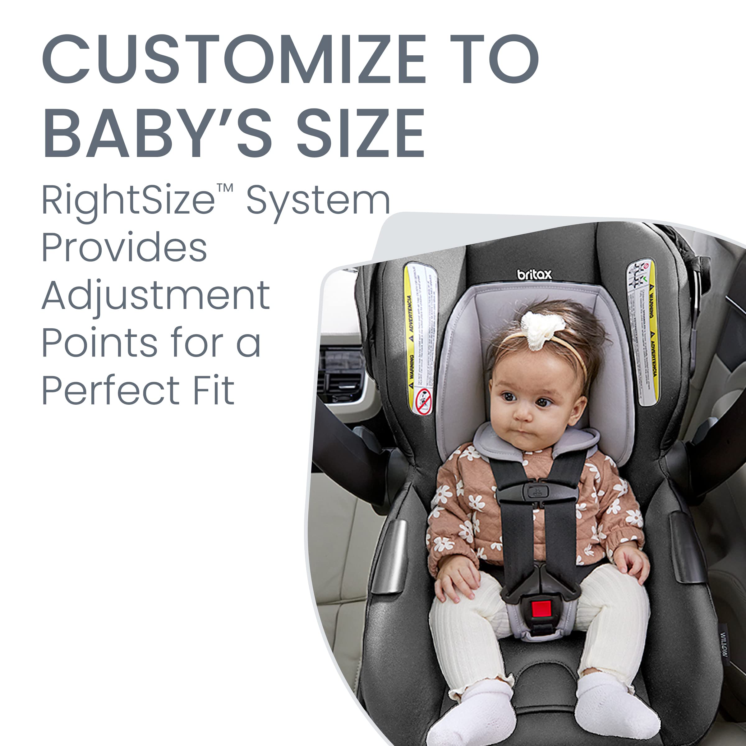 Britax Willow Brook Baby Travel System - Infant Car Seat & Stroller Combo with Aspen Base | ClickTight Technology & RightSize System | 4 Recline Positions | Graphite Glacier | Perfect for Newborns, Shopping & Family Outings