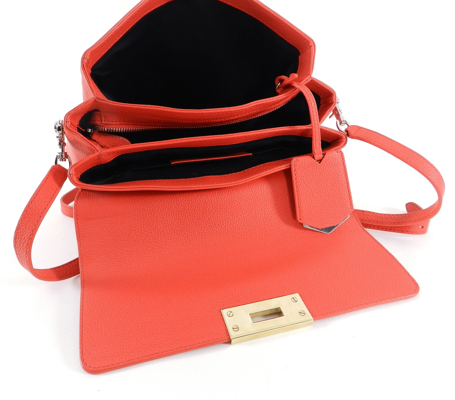 Balenciaga Le Dix Hot Coral Soft Courier Leather Crossbody Bag for Women | Stylish Shoulder Purse for Daily Use, Travel & Night Out
