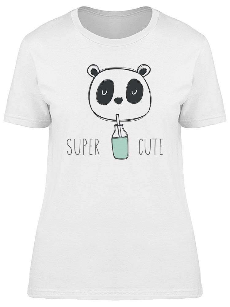 Panda Super Cute Graphic Tee for Women - Soft Cotton Casual T-Shirt with Adorable Panda Print - Perfect for Everyday Wear, Outings & Gifts
