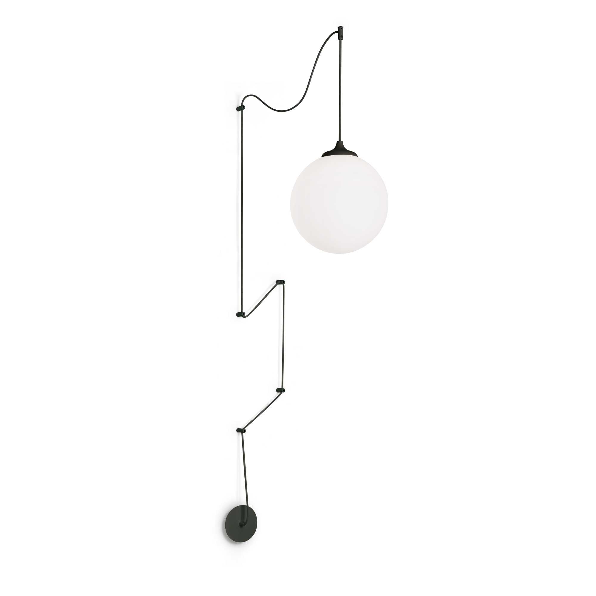 Modern Boa Wall Light - White & Black Finish for Living Room, Bedroom, or Hallway Lighting