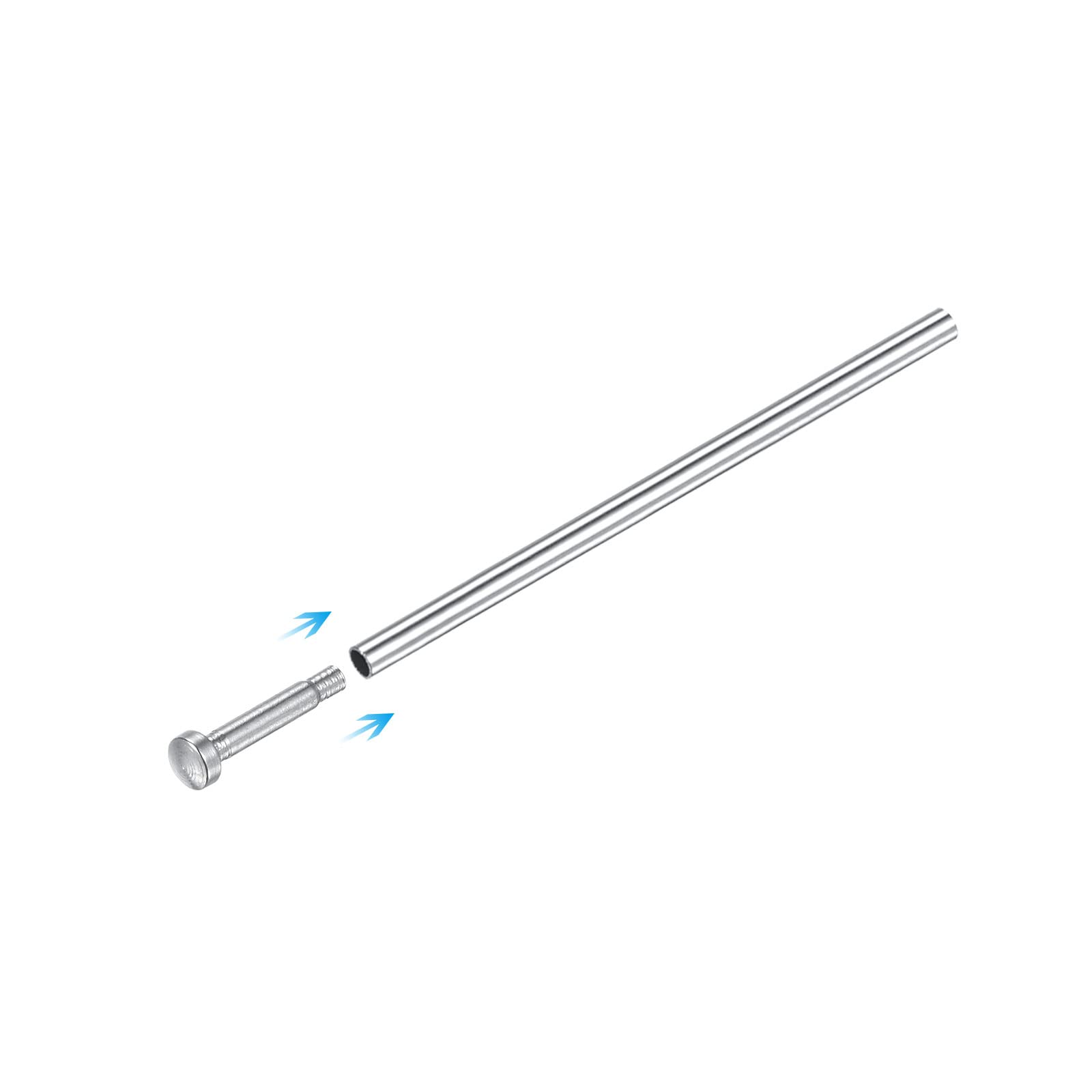 uxcell Stainless Steel Watch Band Pins with Rivet Ends - Replacement Pressure Bars for Watch Straps & Bracelets - Secure Buckle Clasp for Easy Watch Repair & Maintenance