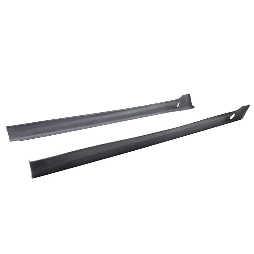 FREEMOTOR802 Side Skirts for 2004-2009 BMW E60 - A Style Unpainted Black PU Rocker Panels | Perfect for Car Customization & Body Kit Upgrades