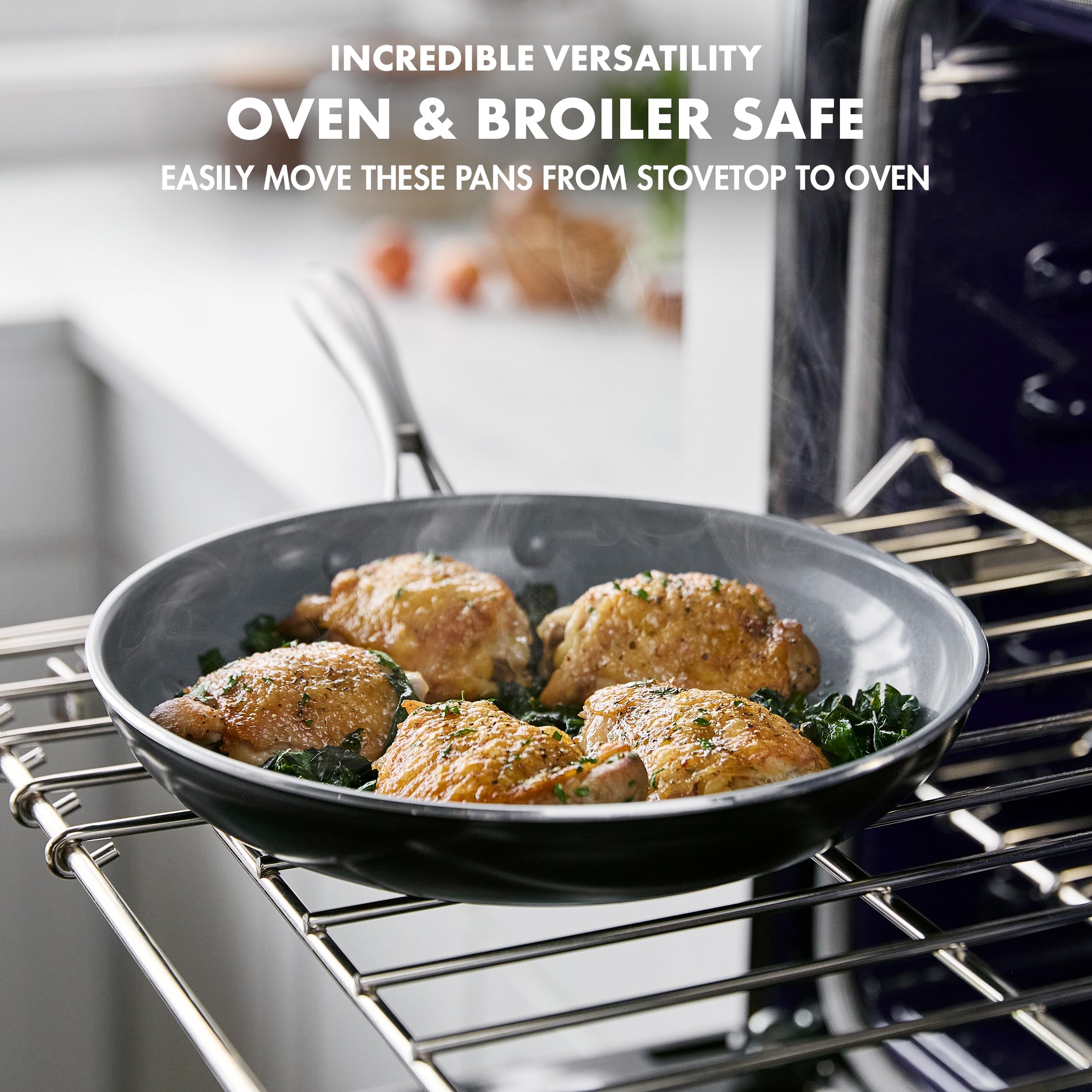 GreenPan Swift Healthy Ceramic Nonstick 12-Piece Cookware Set - PFAS-Free, Dishwasher & Oven Safe Pots and Pans with Stainless Steel Handles - Perfect for Healthy Cooking, Frying & Baking in Modern Kitchens