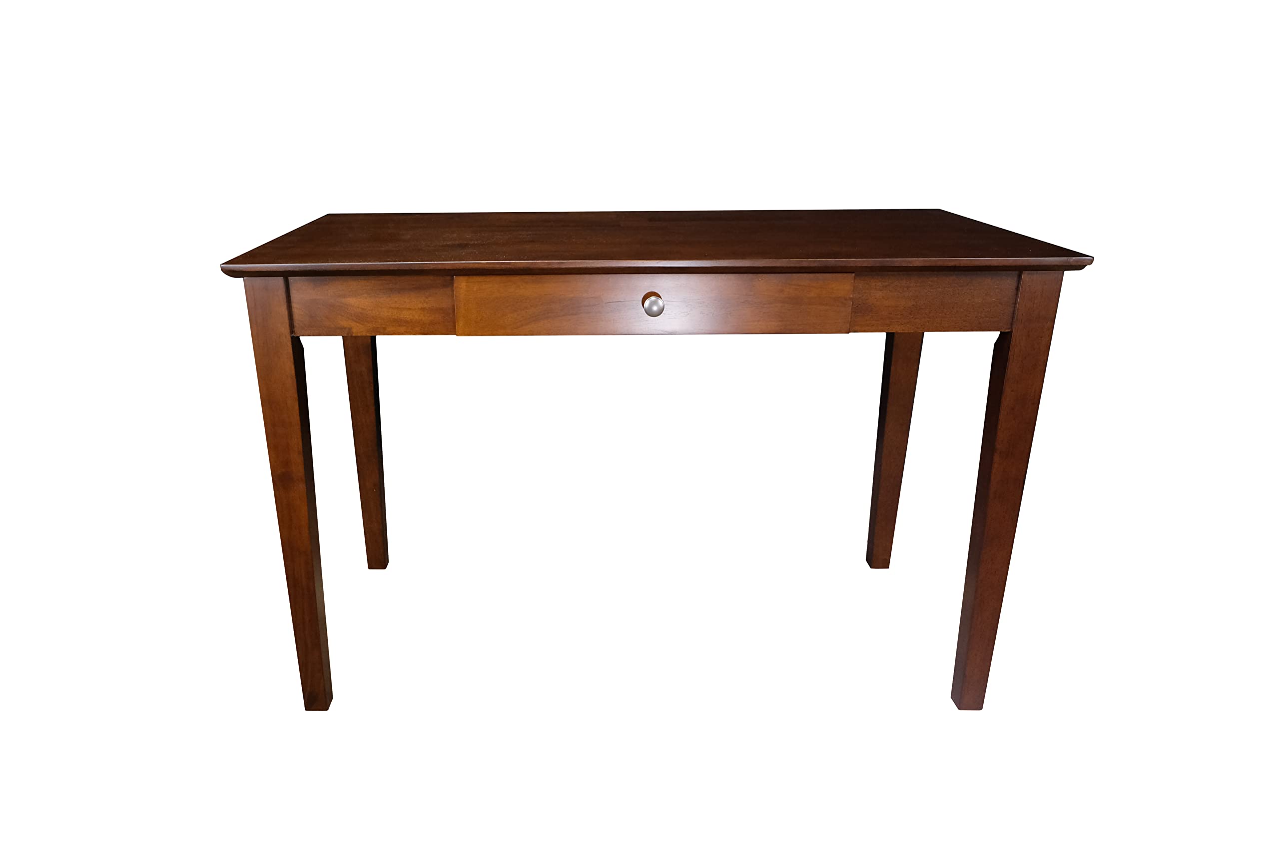 BingLTD Williams 48 Inch Walnut Wood Desk - Modern Home Office Computer Writing Table (DK3003-RW-WALNUT) for Study, Workstation & Small Space
