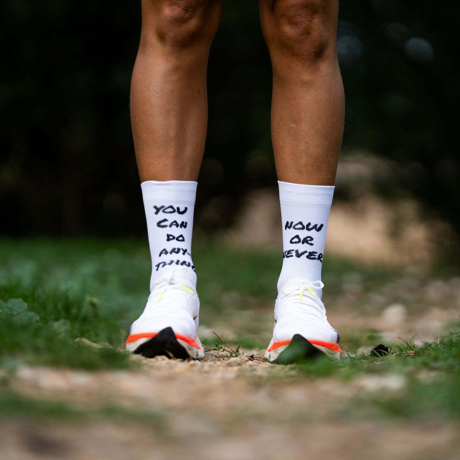 Best White Running Socks for Men & Women - Moisture Wicking Athletic Socks for Jogging, Gym & Workout - Comfortable Cushioned Sports Socks for Daily Training & Marathon