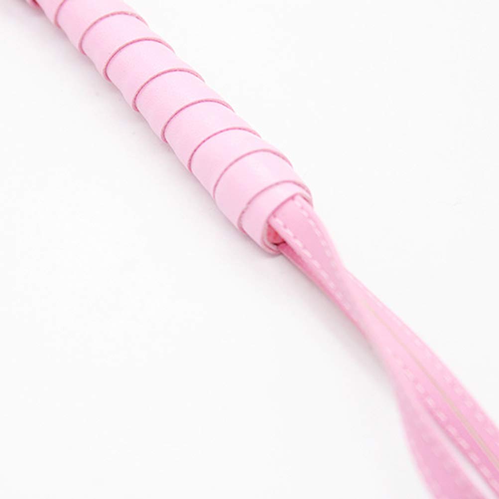 Amosfun Pink Leather Whip with Tassels - BDSM Flogger for Couples, Erotic Role Play Toy for Men & Women - Perfect for Bedroom Bondage & Sensual Play