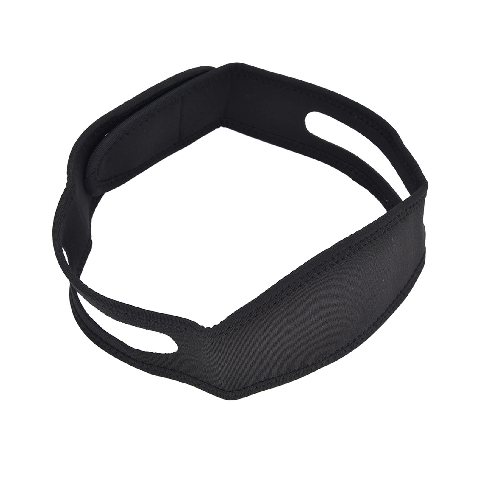 Anti-Snoring Chin Strap for Men & Women - Comfortable Breathable Stop Snoring Belt, Teeth Grinding Prevention - Perfect for Office, Bedroom & Travel (Black)