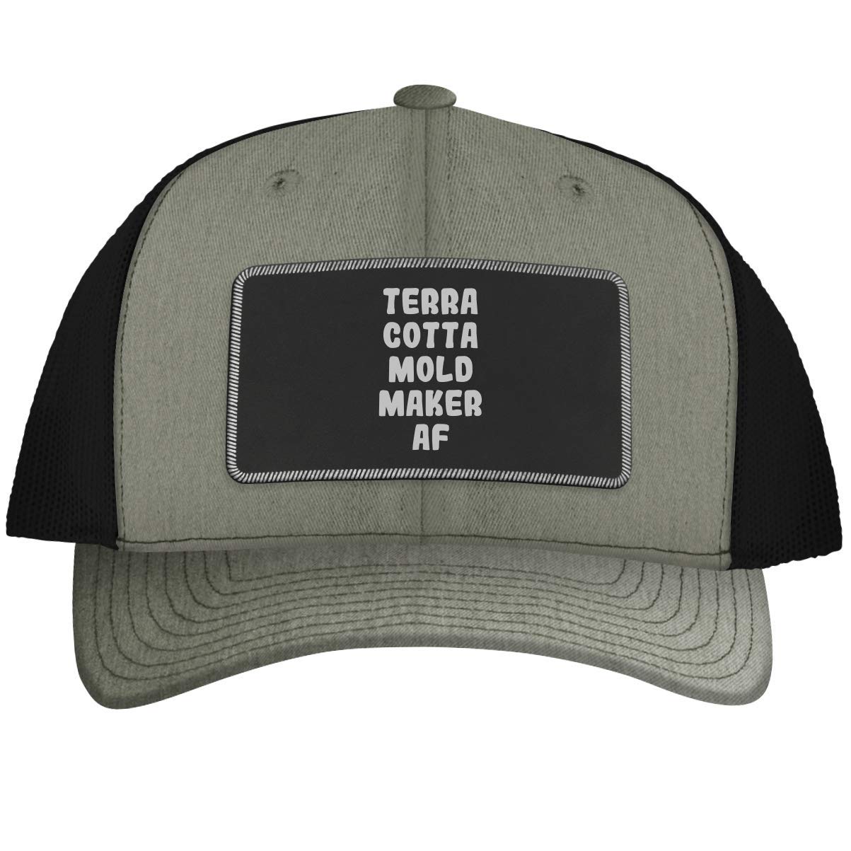 Terra Cotta Mold Maker AF - Vintage Leather Black Patch Engraved Trucker Hat for Men & Women | Perfect for Outdoor Activities, Music Festivals, and Casual Wear