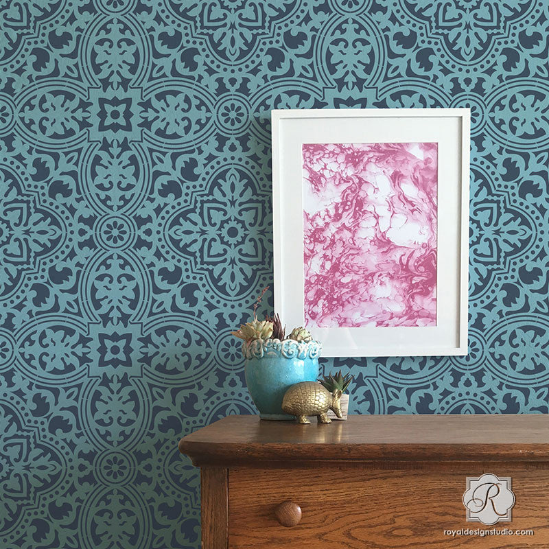 Anatolia Tile Stencil Kit - Reusable DIY Ceramic & Mosaic Tile Painting Template for Home Decor, Bathroom & Kitchen Backsplash - Perfect for DIY Crafts, Wall Art & Floor Designs