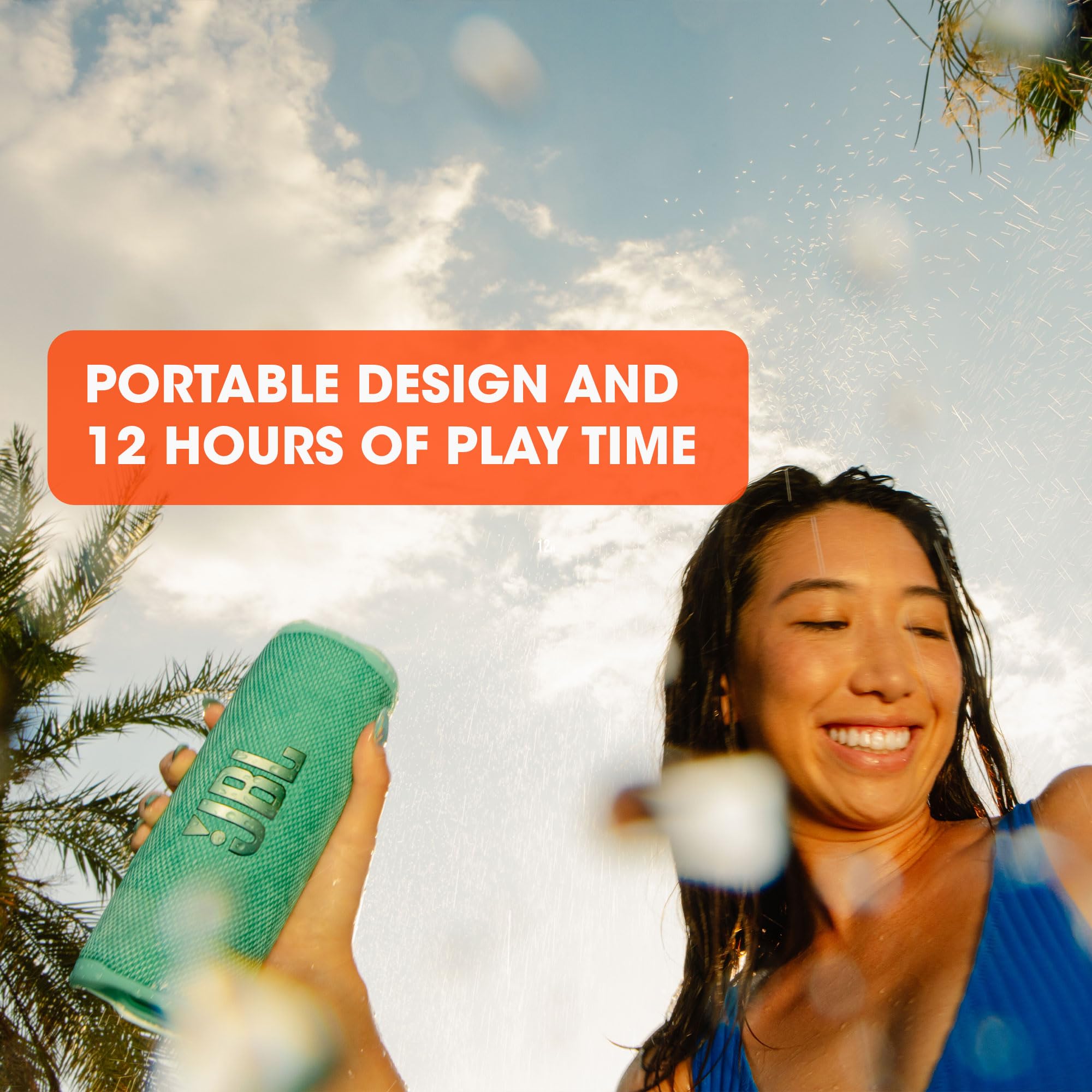 JBL Flip 6 Portable Bluetooth Speaker - Waterproof IPX7, 12H Playtime, Powerful Bass, 2-Way Speaker System - Perfect for Outdoor, Beach, Pool Party & Travel (Black)