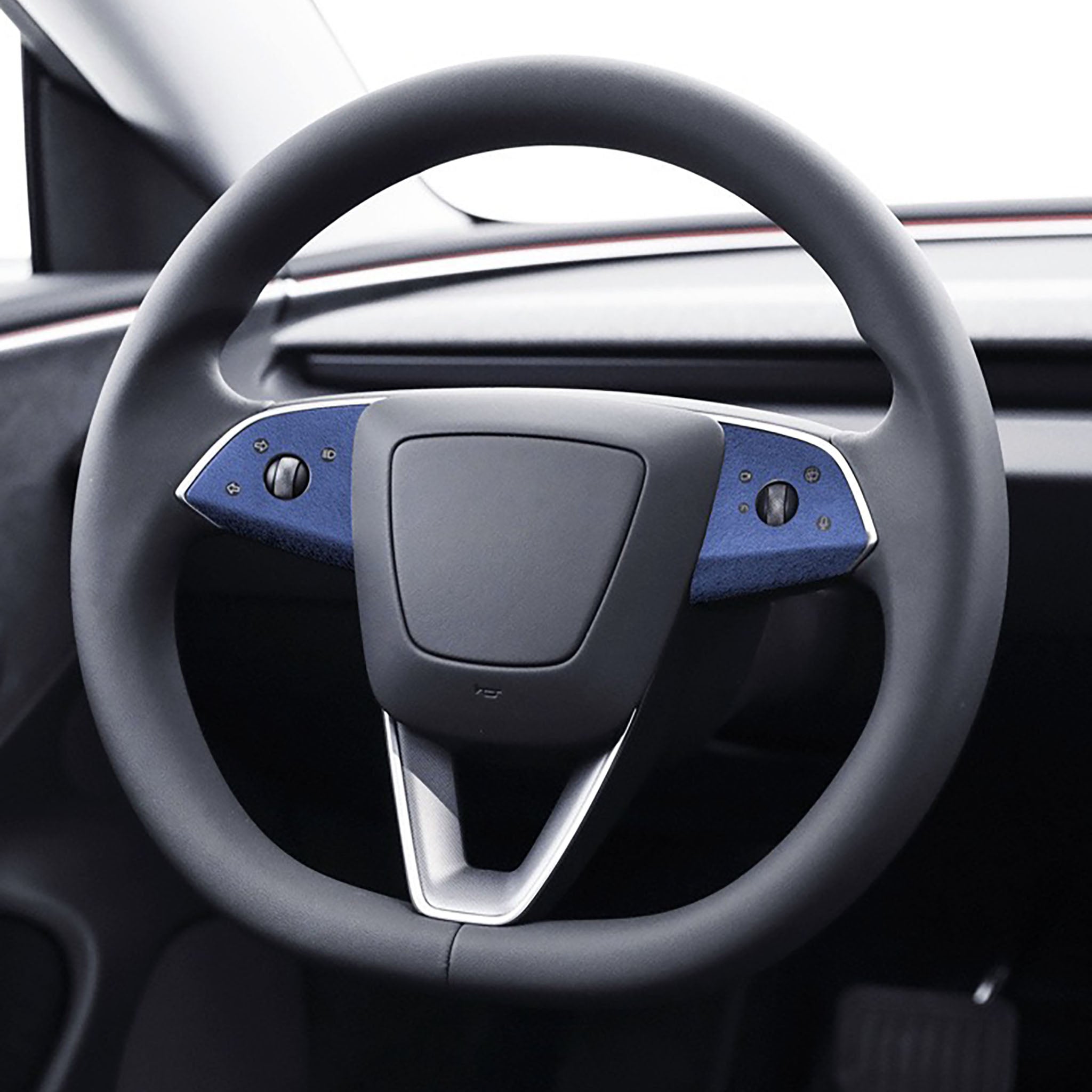Premium Tesla Alcantara Steering Wheel Cover for 2024+ Model 3 Highland - Carbon Fiber Look, Non-Slip Grip, Easy Installation - Perfect for Driving Comfort & Interior Upgrade
