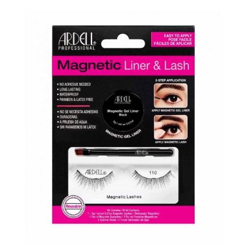 Ardell Magnetic Eyeliner & False Lashes Kit - Waterproof, Easy to Apply, Reusable - Perfect for Daily Makeup, Parties & Special Events