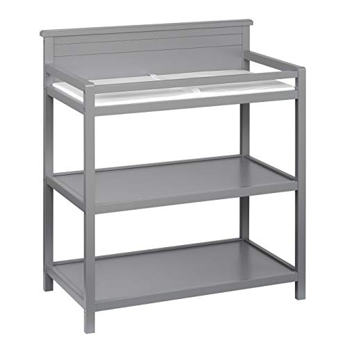 Oxford Baby Emerson Changing Station - Soft Dove Gray Nursery Changing Table for Newborns & Infants | Perfect for Diaper Changes, Baby Care & Nursery Organization