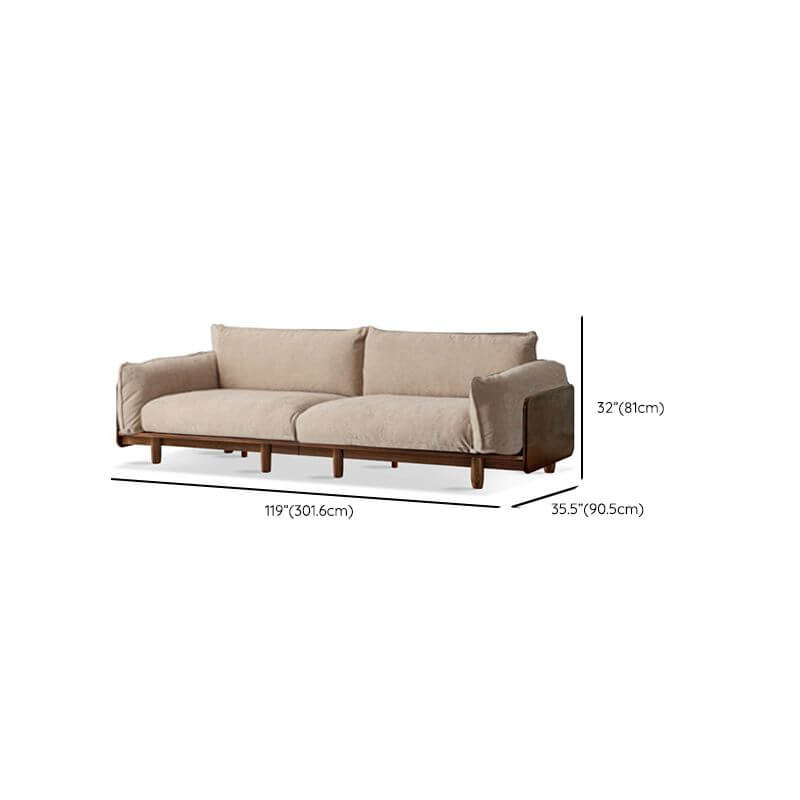 Luxury Ivory Standard Sofa with Armrests - Modern Living Room Furniture for Home & Office Comfort