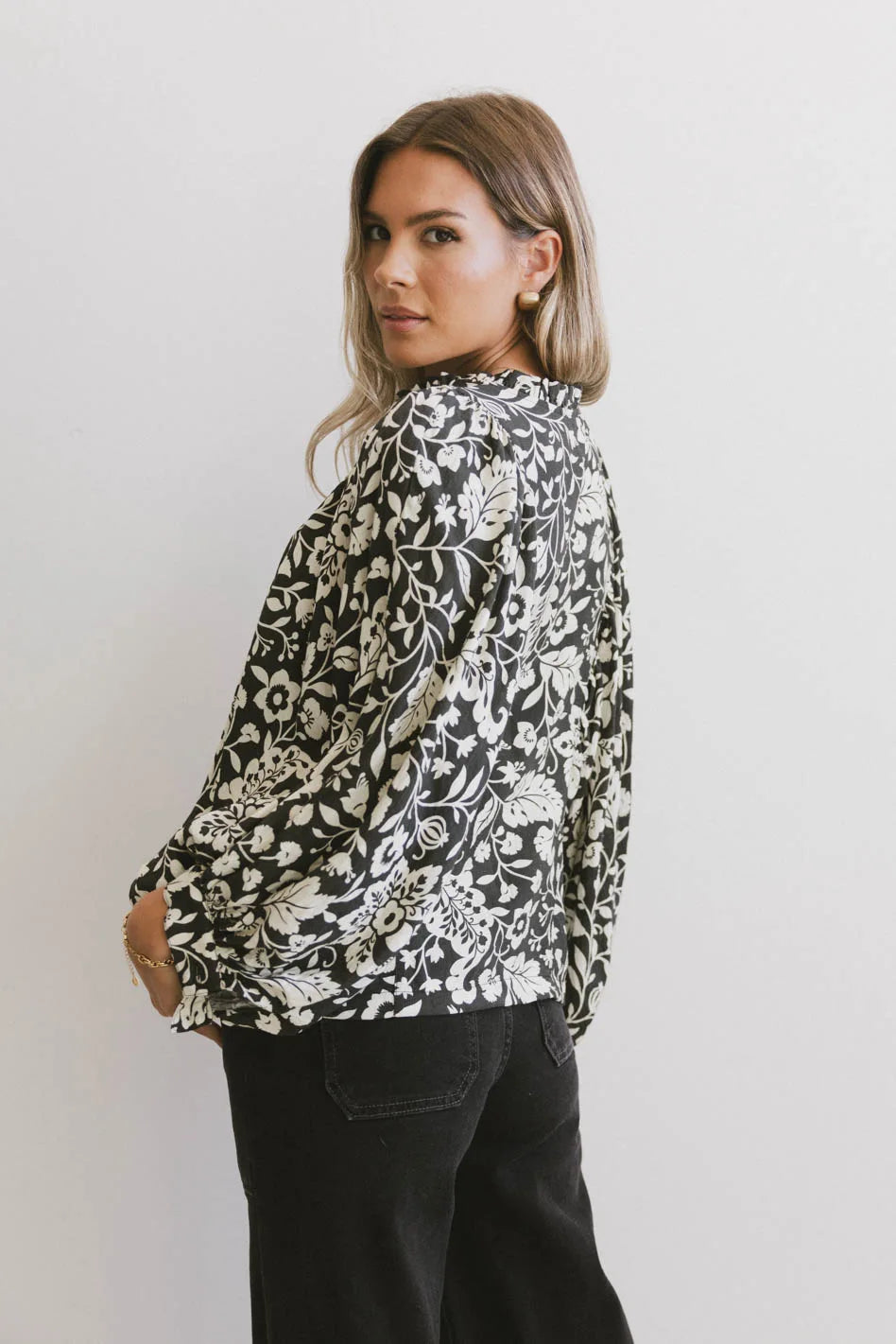 Stylish Nona Dolman Sleeve Blouse in Black - Women's Fashion Top for Work, Party & Casual Wear | Final Sale