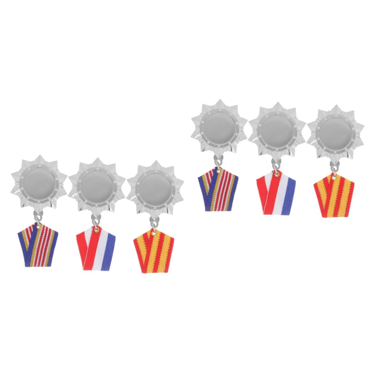 Toddmomy 2 Sets Kids Medal Pins - Fashion Brooches for Party Games, Awards & Lapel Decor (3pcs*2) - Perfect for School Events, Sports Competitions & Birthday Celebrations