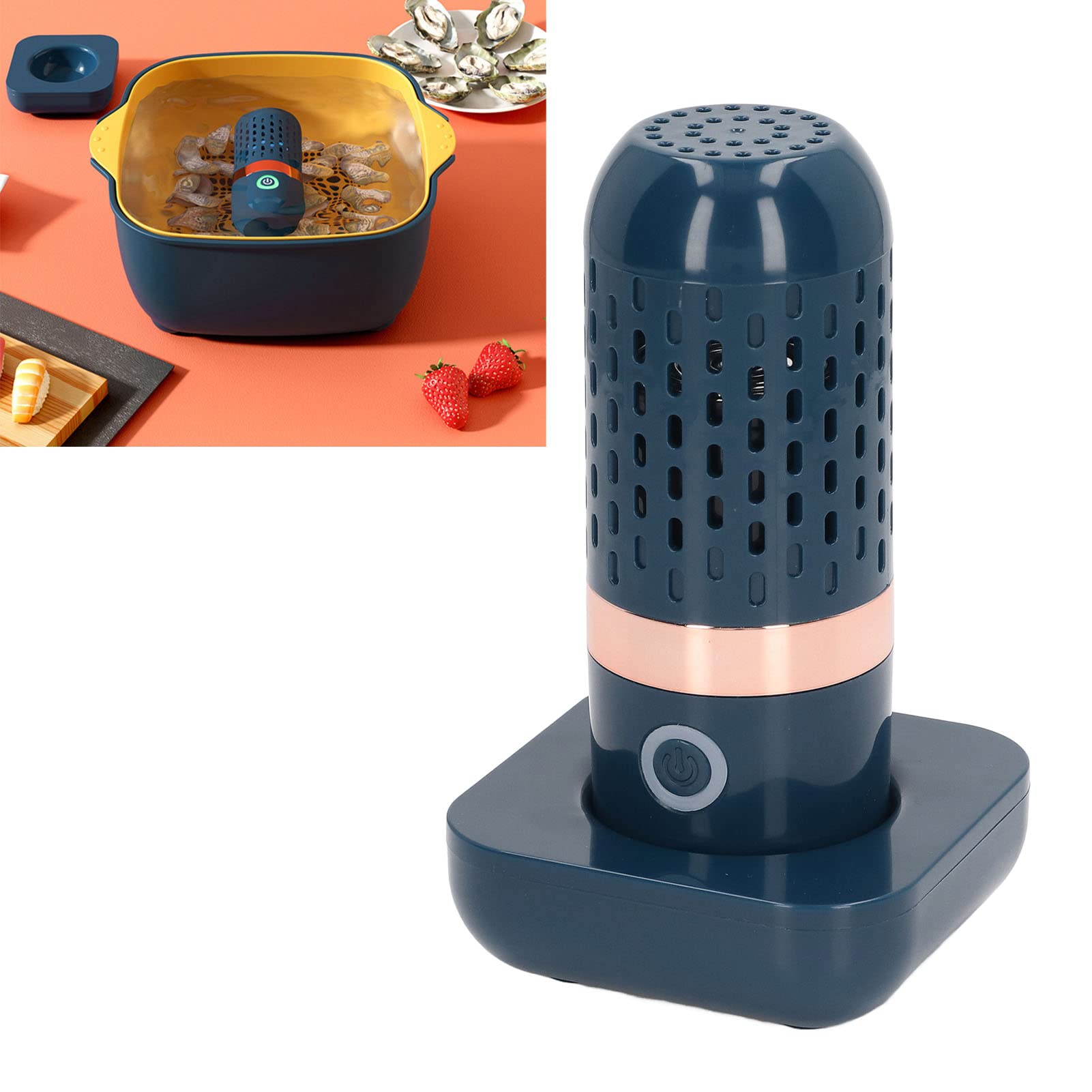 Portable USB Rechargeable Fruit and Vegetable Cleaner Machine - 4400mAh Electric Food Purifier for Washing Fruits, Vegetables, Rice & Meat | Perfect for Home Kitchen, Camping & Travel Use