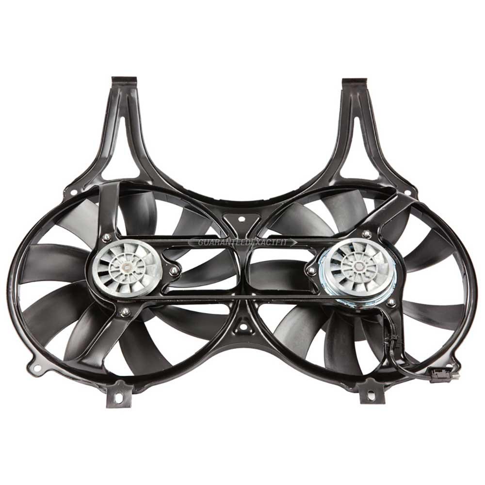 Mercedes E320 E420 Condenser & Radiator Cooling Fan Assembly - BuyAutoParts 19-20407AN - Perfect for Engine Cooling & AC Performance in Hot Weather