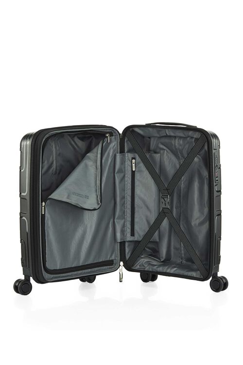 American Tourister Light Max 55cm Small Cabin Luggage - Black Carry-On Suitcase for Business Travel & Weekend Getaways