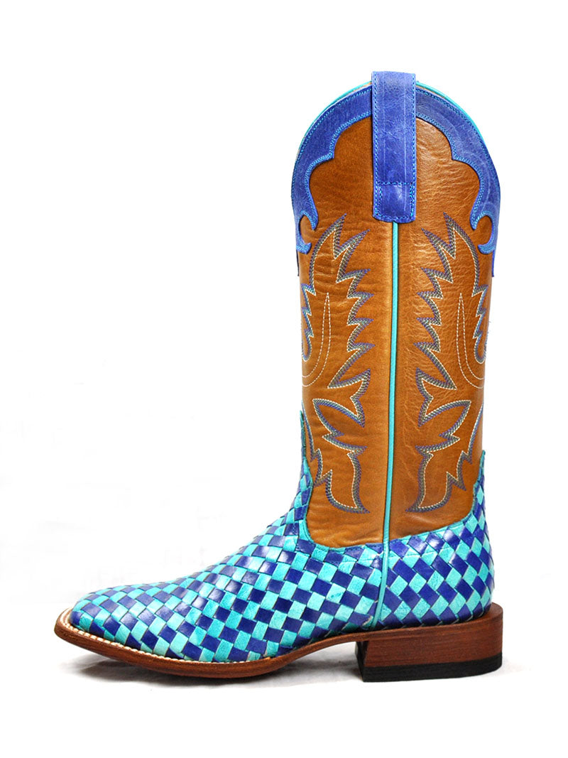 Macie Bean M9074 Women's Unbeweavable Boots in Turquoise Blue - Stylish & Comfortable Ankle Boots for Casual Outings & Date Nights
