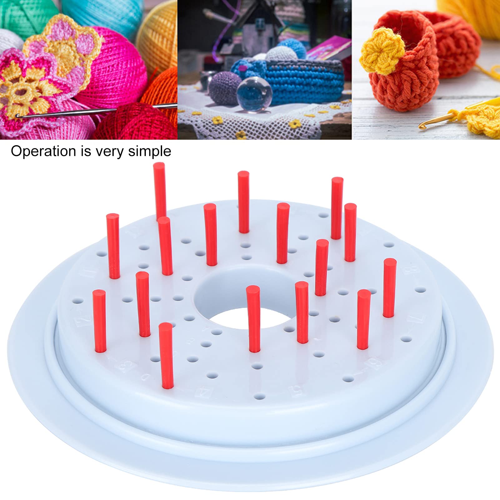 Flower Knitting Loom Kit - DIY Round Weaving Loom Set with Hook Needle & Pompom Maker for Wool Yarn Crafts | Perfect for Handmade Scarves, Hats, and Home Decor Accessories