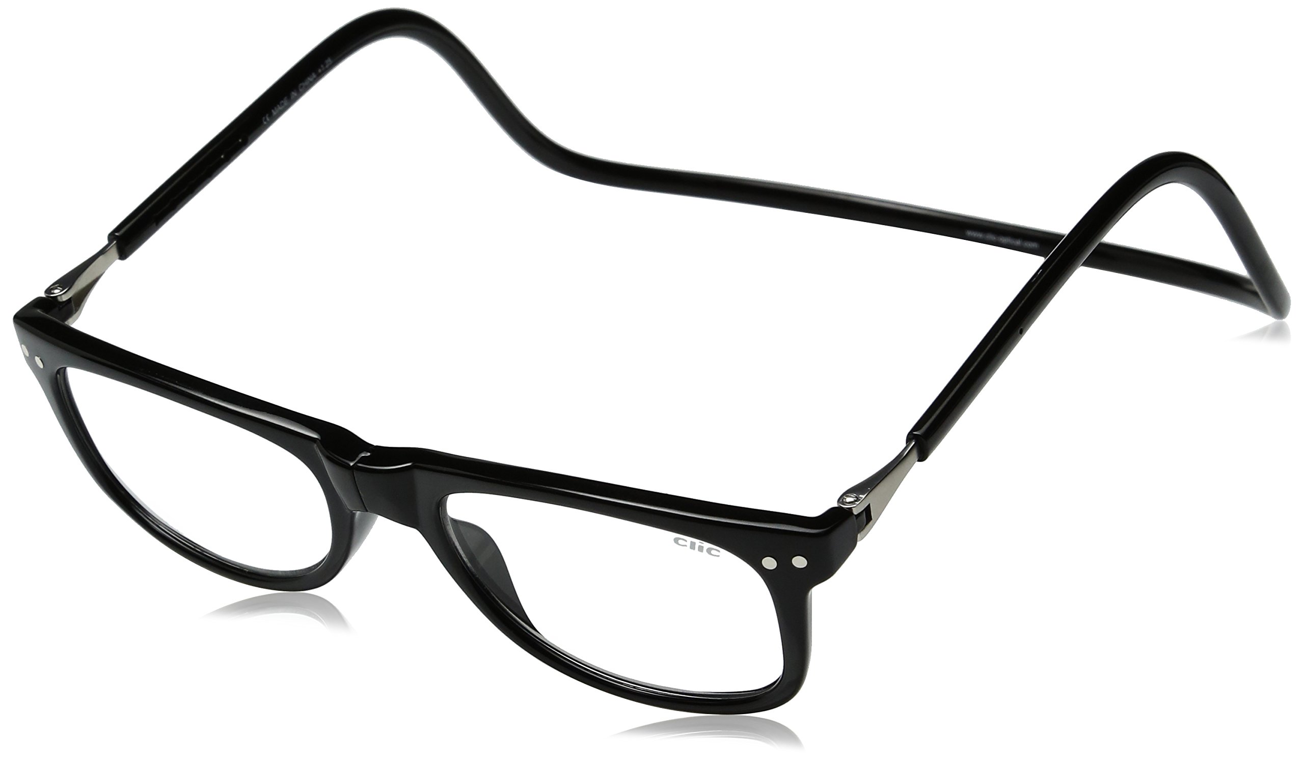 Clic Magnetic Eyeglasses - Ashbury Reading Glasses for Men & Women | Black & Tortoise Shell Frames | Lightweight & Comfortable for Daily Reading, Office Work & Travel