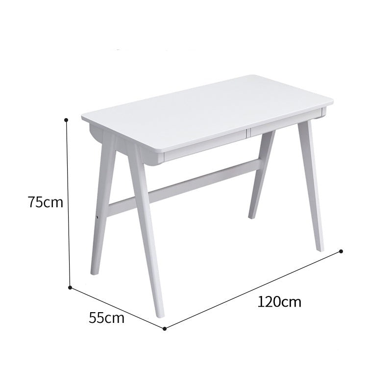 Juliana Writing Desk - Japanese Scandinavian Style Solid Wood Home Office Desk for Study, Work & Crafting