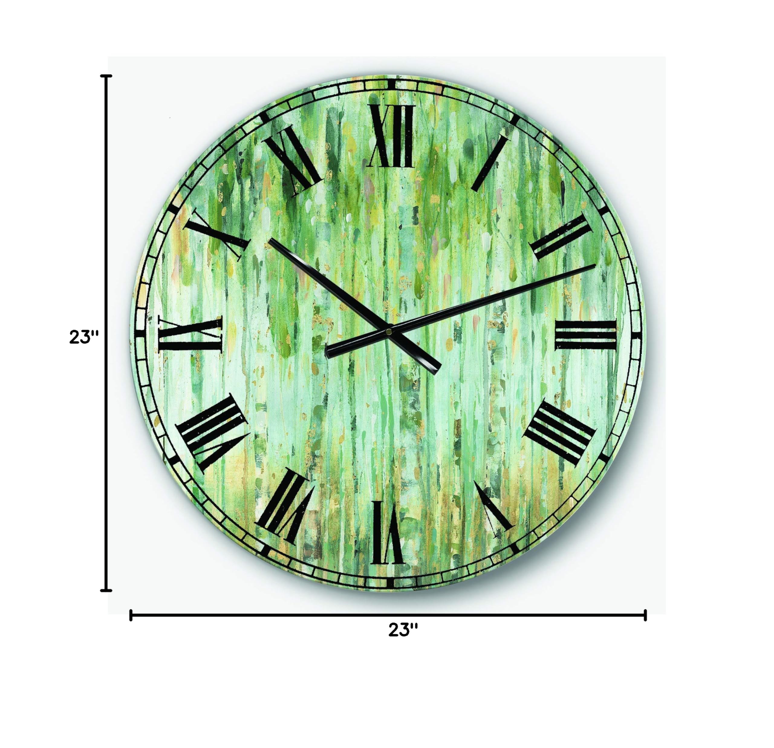 Designart The Birch Forest II Traditional Round Metal Wall Clock - Elegant Home Decor for Living Room, Bedroom & Office | Perfect for Nature-Inspired Interior Design