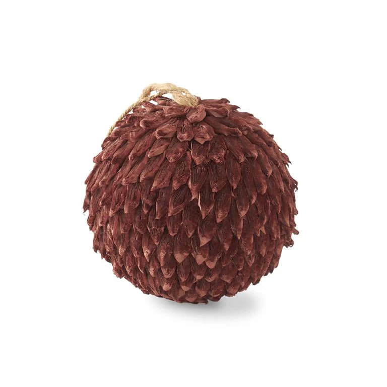 Burgundy Petal Leaf Ball Ornament - Elegant Home Decor for Christmas Tree, Wedding Centerpiece, Party & Holiday Decoration