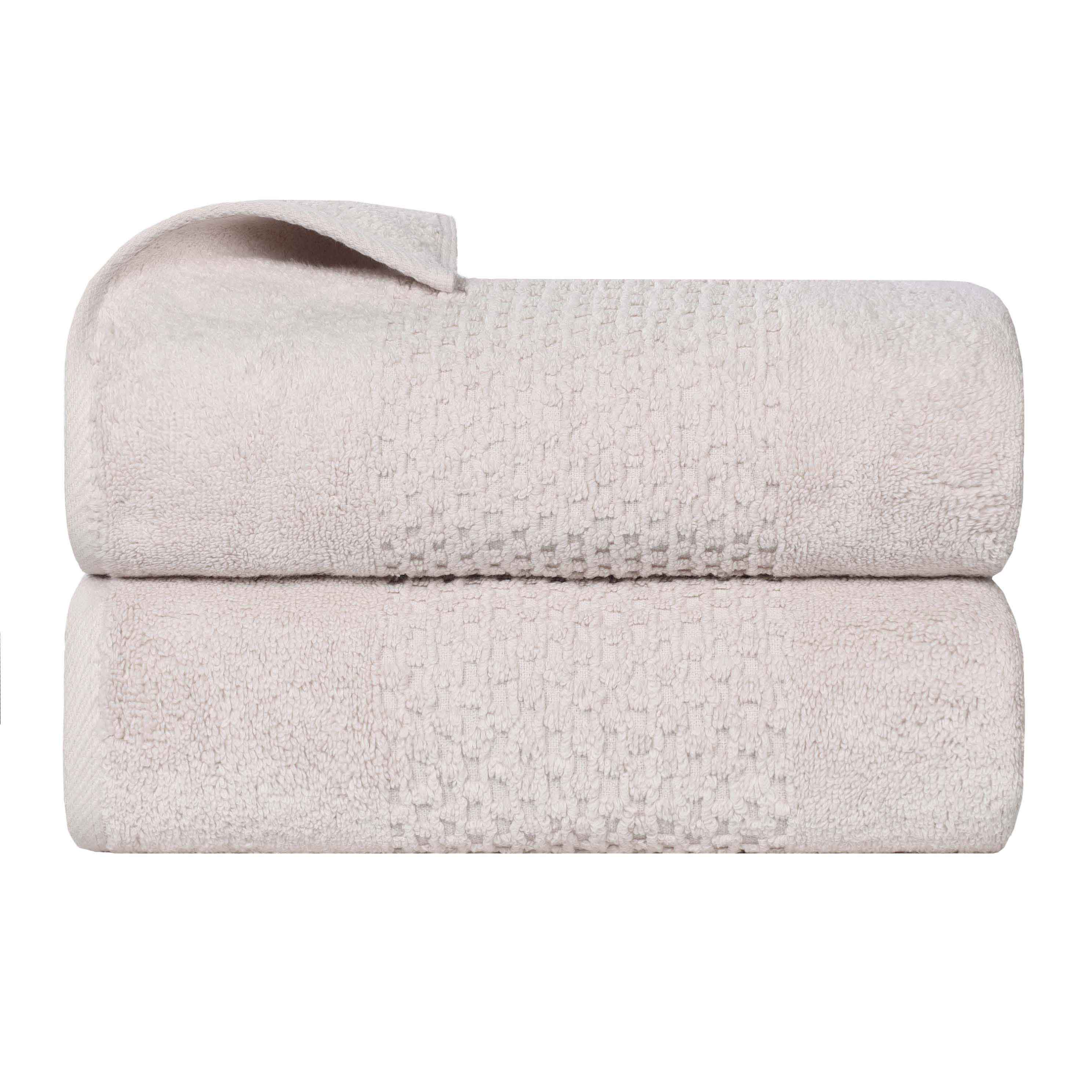 Premium 100% Cotton Waffle Weave Bath Towels Set of 2 - Ultra Absorbent, Quick Dry, Soft & Luxurious for Spa, Bathroom, Beach & Gym Use