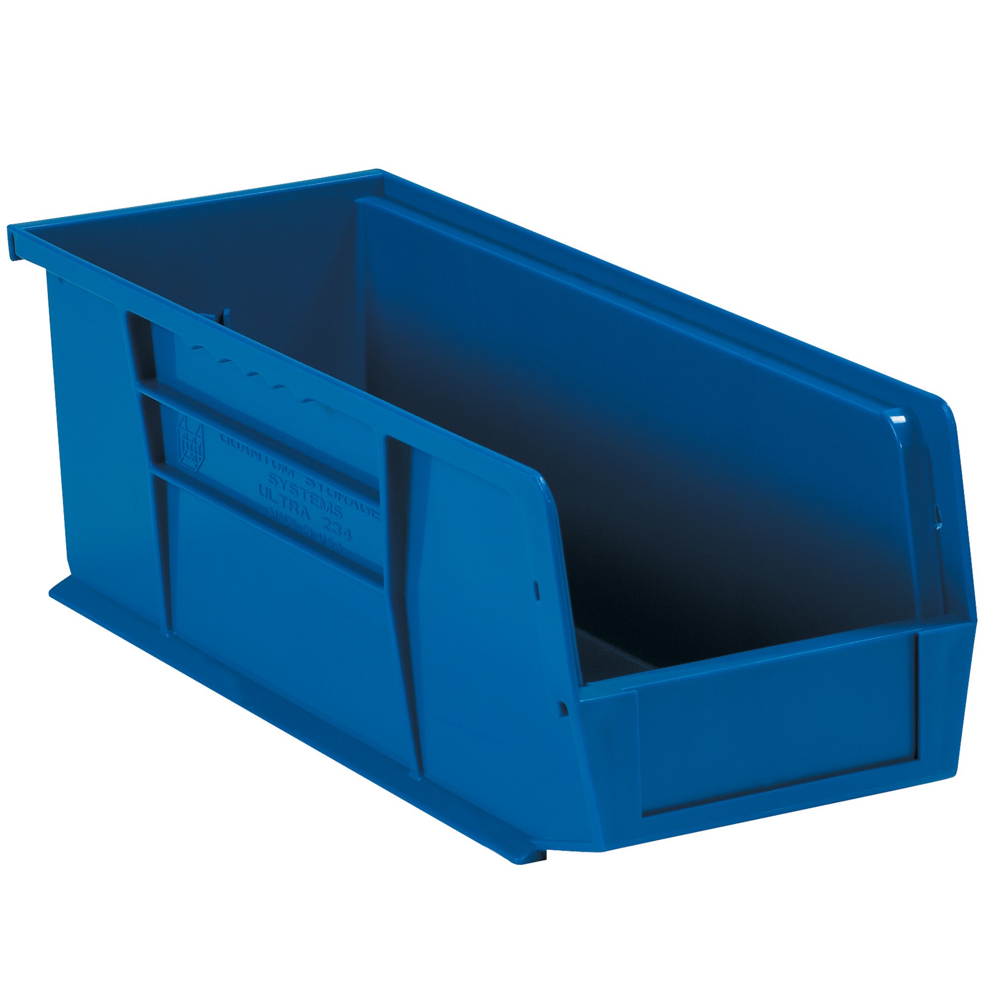 Aviditi 12-Pack Blue Plastic Stackable & Hangable Storage Bins - 14.75