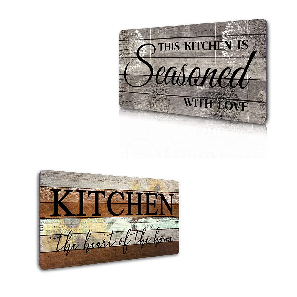 Rustic Kitchen Wall Decor - Farmhouse Signs for Home & Dining Room