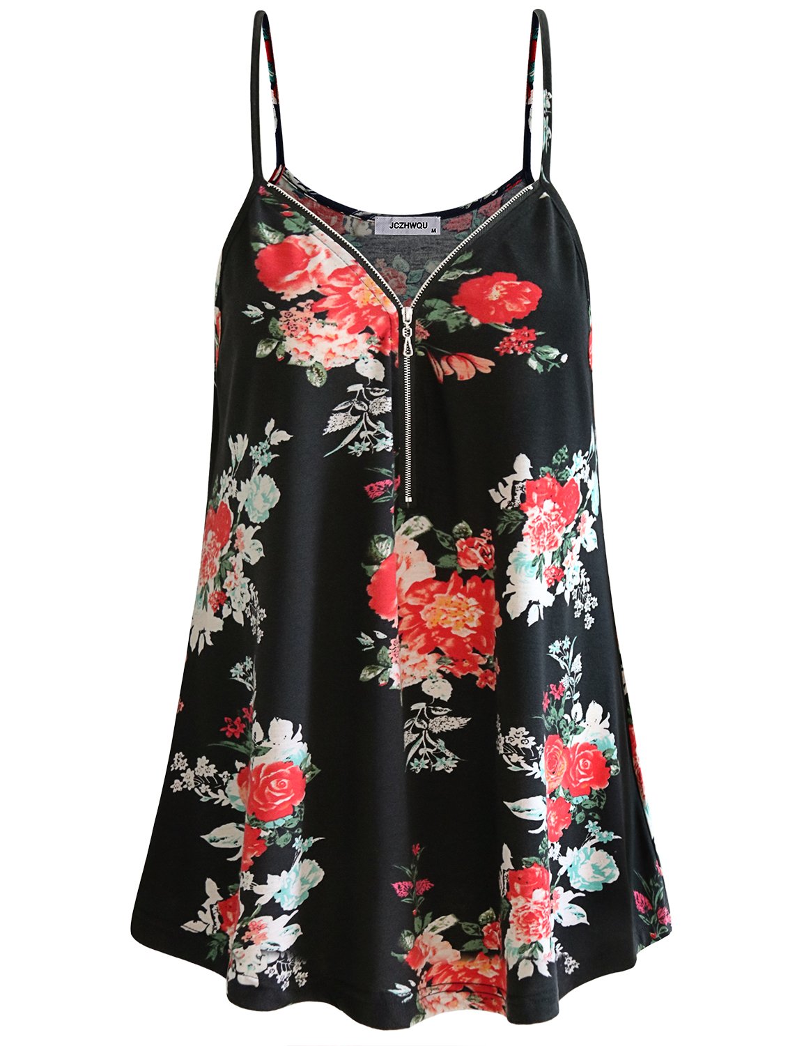 JCZHWQU Women's Cute V-Neck Sleeveless Tank Tops - Summer Casual Wear for Beach, Gym & Everyday Outfits