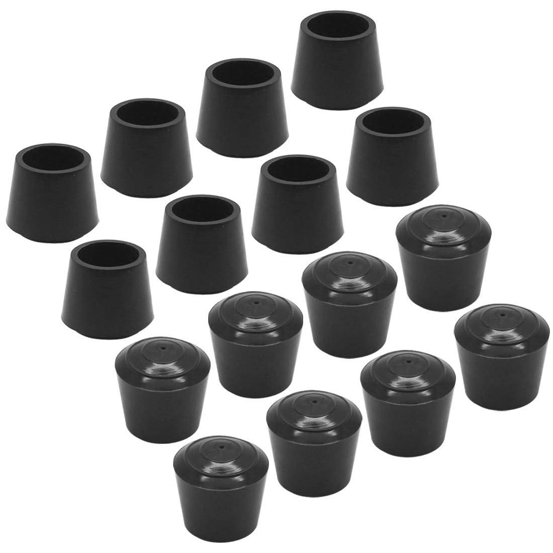 16Pcs Rubber Chair Leg Tips Caps 1 Inch - Non-Slip Furniture Protectors for Hardwood Floors & Noise Reduction (Ideal for Dining Chairs, Office Desks & Home Furniture)