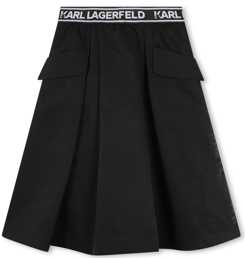 KARL LAGERFELD Women's Mid-Length Skirt with Pockets - Size 8-16A | Stylish Casual & Office Wear for Everyday Fashion