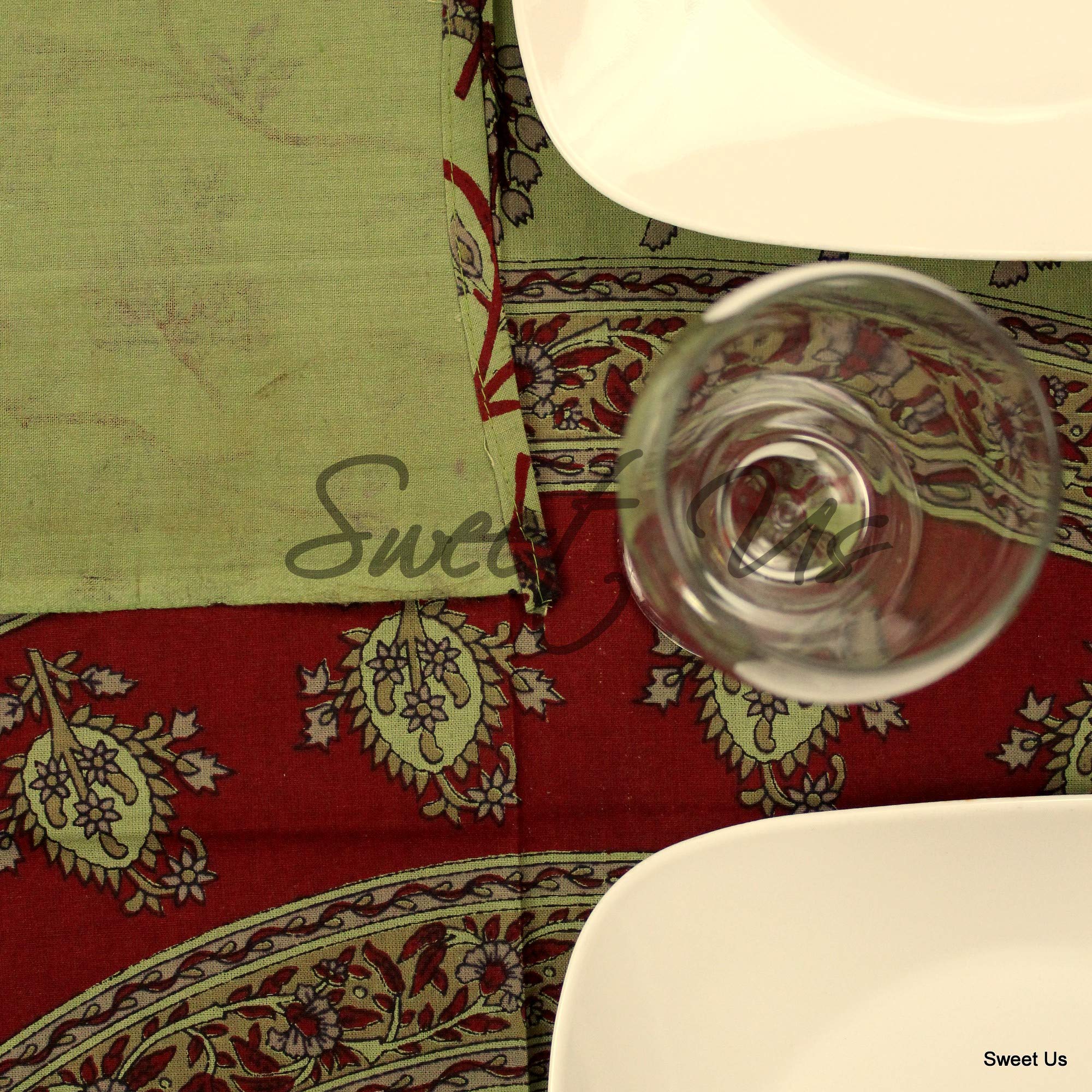 Premium Rectangle Cotton Linen Tablecloth - 58