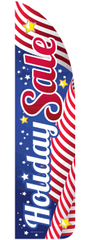 Holiday Sale Sidewalk Feather Flag Banner - Outdoor Advertising, Grand Opening, Store Promotion - Perfect for Retail Stores, Car Dealerships & Seasonal Events